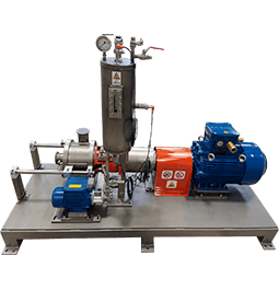 ROTOCAV hydrodynamic cavitator for extractions of active compounds, ATEX version with inspectable cavitation chamber