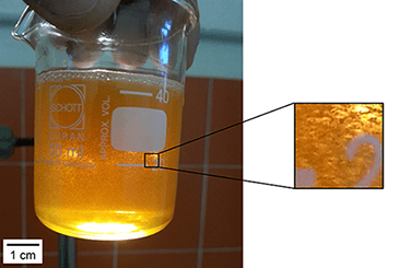 Micro bubbles of air in oil generated by the ROTOCAV hydrodynamic cavitator